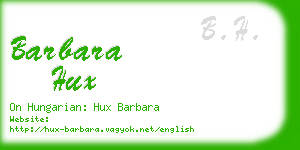 barbara hux business card